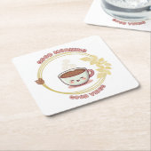 Goedemorgen Good Vibes Coaster Kartonnen Onderzetters (Schuin)