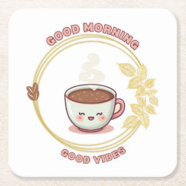 Goedemorgen Good Vibes Coaster Kartonnen Onderzetters