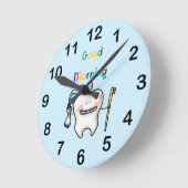 goedemorgen - grappige badkamer ronde klok (Hoek)