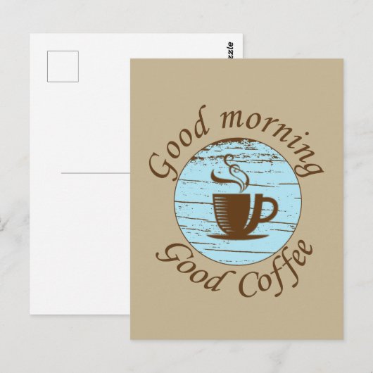 Goedemorgen grappige koffie drinker citaten briefkaart (Voorkant / Achterkant)