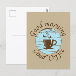 Goedemorgen grappige koffiedrinker citaten briefkaart
