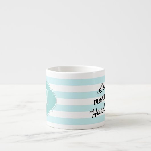 Goedemorgen, Handsome! Met strips en monogram Espresso Kop (Voorkant)