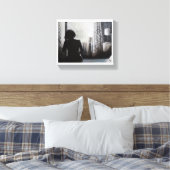 "Goedemorgen hartepijn" Canvas Afdruk (Insitu (Slaapkamer))