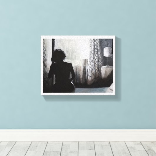 "Goedemorgen hartepijn" Canvas Afdruk (Insitu (Houten vloer))