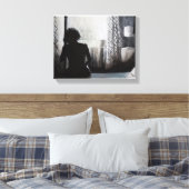 "Goedemorgen hartepijn" Canvas Afdruk (Insitu (Slaapkamer))