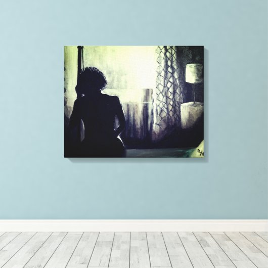 Goedemorgen Heartache - Canvas Print (Insitu (Houten vloer))