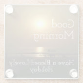 Goedemorgen hebben een bloedige feestdag glazen onderzetter (Achterkant)