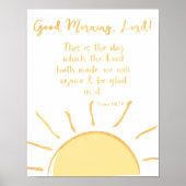 Goedemorgen, Heer met bijbel Verse Psalms Poster (Voorkant)