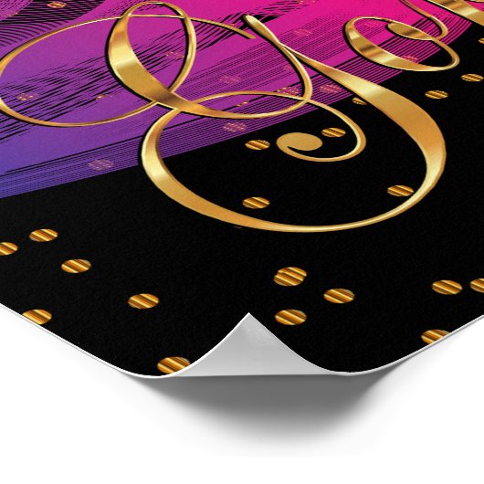 Goedemorgen heerlijk over zwart poster (Hoek)