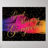 Goedemorgen heerlijk over zwart poster (Voorkant)