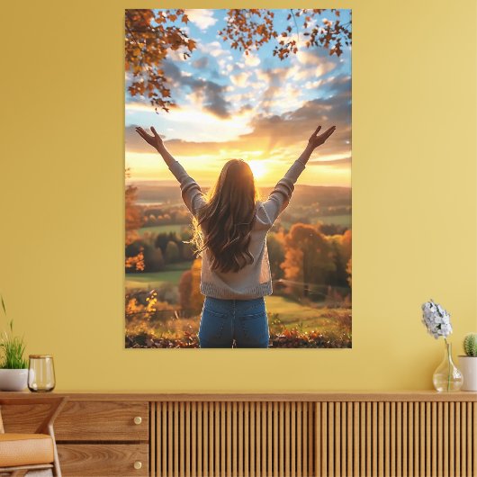 Goedemorgen Herfst Canvas Afdruk (Insitu (Woonkamer))