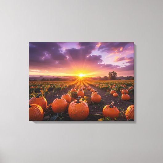 Goedemorgen herfstveld canvas afdruk (Voorkant)