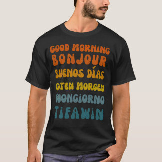 Goedemorgen, het retro meertalige shirt