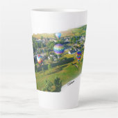 Goedemorgen heteluchtballonnen Latte Mok in kleur (Voorkant)