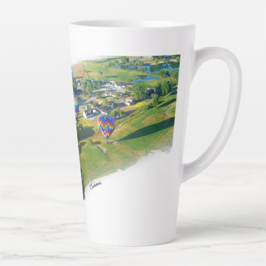 Goedemorgen heteluchtballonnen Latte Mok in kleur (Rechts)