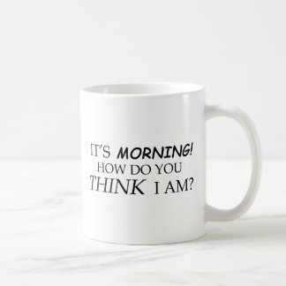 Goedemorgen, hoe denk je dat ik ben? koffiemok