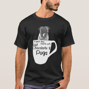Goedemorgen Hot Chocolade Pug T-shirt