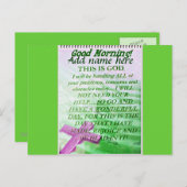 Goedemorgen, hun naam toevoegen_ briefkaart (Voorkant / Achterkant)