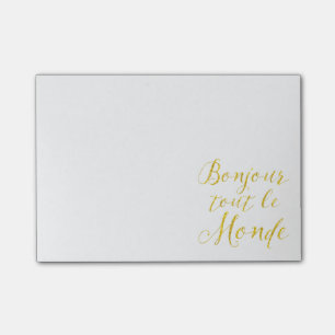 Goedemorgen iedereen Franse Hallo Everbody Post-it® Notes