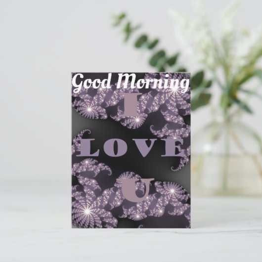 Goedemorgen, ik hou van je dag. briefkaart (Staand voorkant)