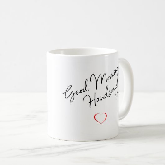 "Goedemorgen, ik hou van je" Mok (Voorkant rechts)