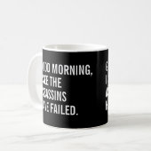 Goedemorgen, ik zie dat de Assassins zijn mislukt Koffiemok (Voorkant links)