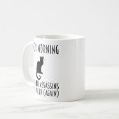 Goedemorgen, ik zie dat de Assassins zijn mislukt Koffiemok (Voorkant links)