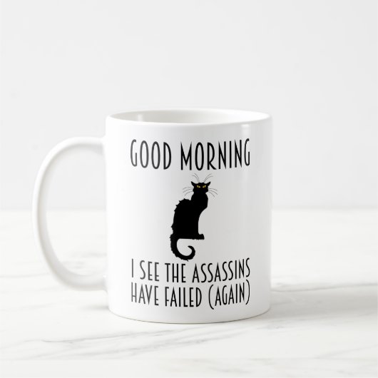 Goedemorgen, ik zie dat de Assassins zijn mislukt Koffiemok (Links)