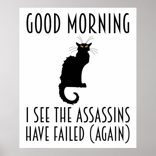 Goedemorgen, ik zie dat de Assassins zijn mislukt Poster (Voorkant)