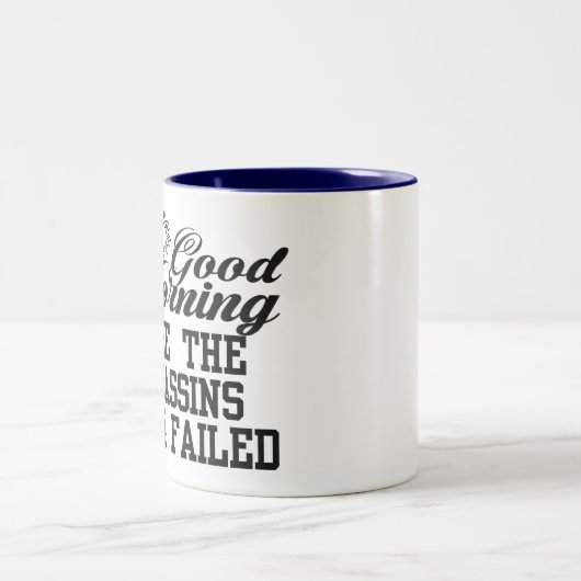 Goedemorgen, ik zie dat de Assassins zijn mislukt Tweekleurige Koffiemok (Center)