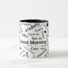 Goedemorgen in alle talen van het woord mok