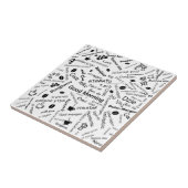 Goedemorgen in alle talen van het woord tegeltje (Zijkant)