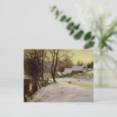 Goedemorgen in de winter briefkaart (Staand voorkant)