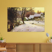 Goedemorgen in de winter canvas afdruk (Insitu (Woonkamer))