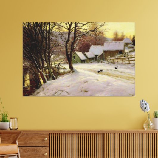 Goedemorgen in de winter canvas afdruk (Insitu (Woonkamer))