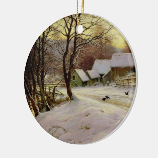 Goedemorgen in de winter keramisch ornament (Links)