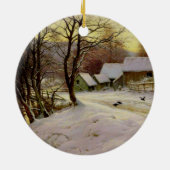 Goedemorgen in de winter keramisch ornament (Achterkant)