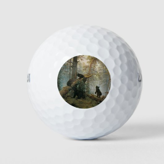 Goedemorgen in een Pijnbos (Beren in de Bossen) Golfballen (Voorkant)