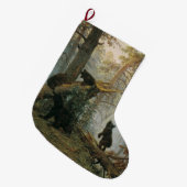 Goedemorgen in een Pijnbos (Beren in de Bossen) Grote Kerstsok (Voorkant (Hangend))