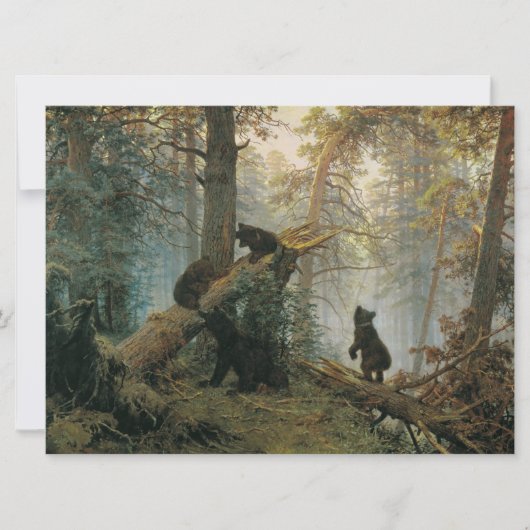 Goedemorgen in een Pijnbos (Beren in de Bossen) Kaart (Voorkant)