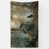 Goedemorgen in een Pijnbos (Beren in de Bossen) Spandoek (Verticaal)