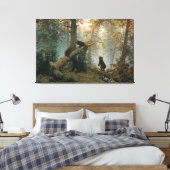Goedemorgen in een pine bos canvas afdruk (Insitu (Slaapkamer))