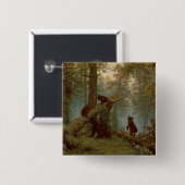 Goedemorgen in een Pine Forest, 1889 Vierkante Button 5,1 Cm (Voorkant /achterkant)