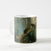 Goedemorgen in een Pine Forest door Ivan Shishkin Koffiemok (Voorkant links)