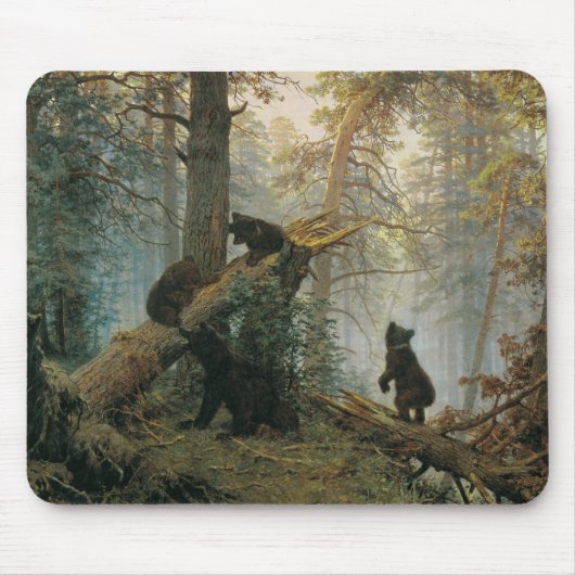 Goedemorgen in een Pine Forest Muismat (Voorkant)