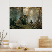 Goedemorgen in een Pine Forest Poster (Keuken)
