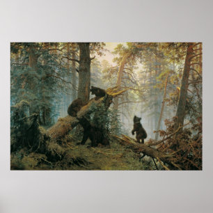 Goedemorgen in een Pine Forest Poster