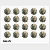 Goedemorgen in een Pine Forest Ronde Sticker (Vel)