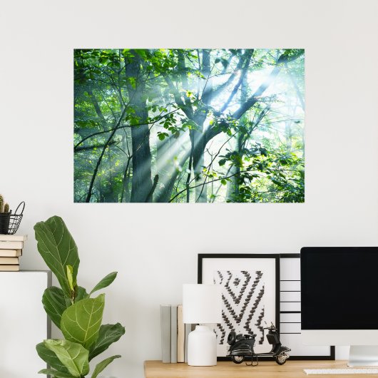 Goedemorgen in het bos poster (Thuiskantoor)