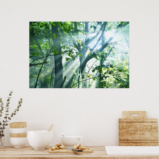 Goedemorgen in het bos poster (Keuken)